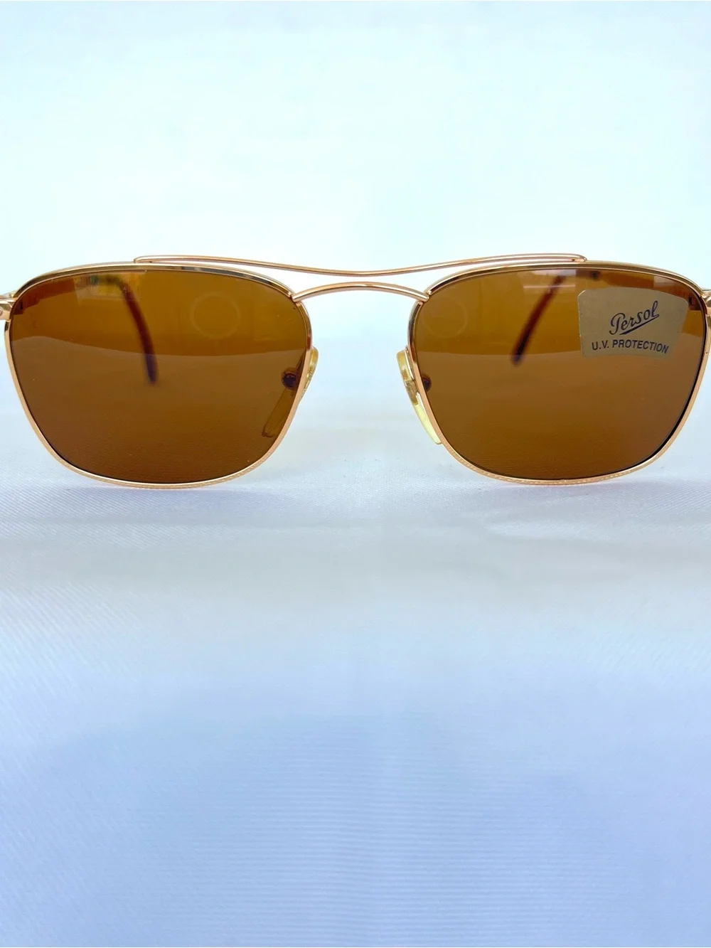 PERSOL Italy RATTI PM473 DIC DR Gold Metal Frame Brown Lens Aviators Sunglasses
